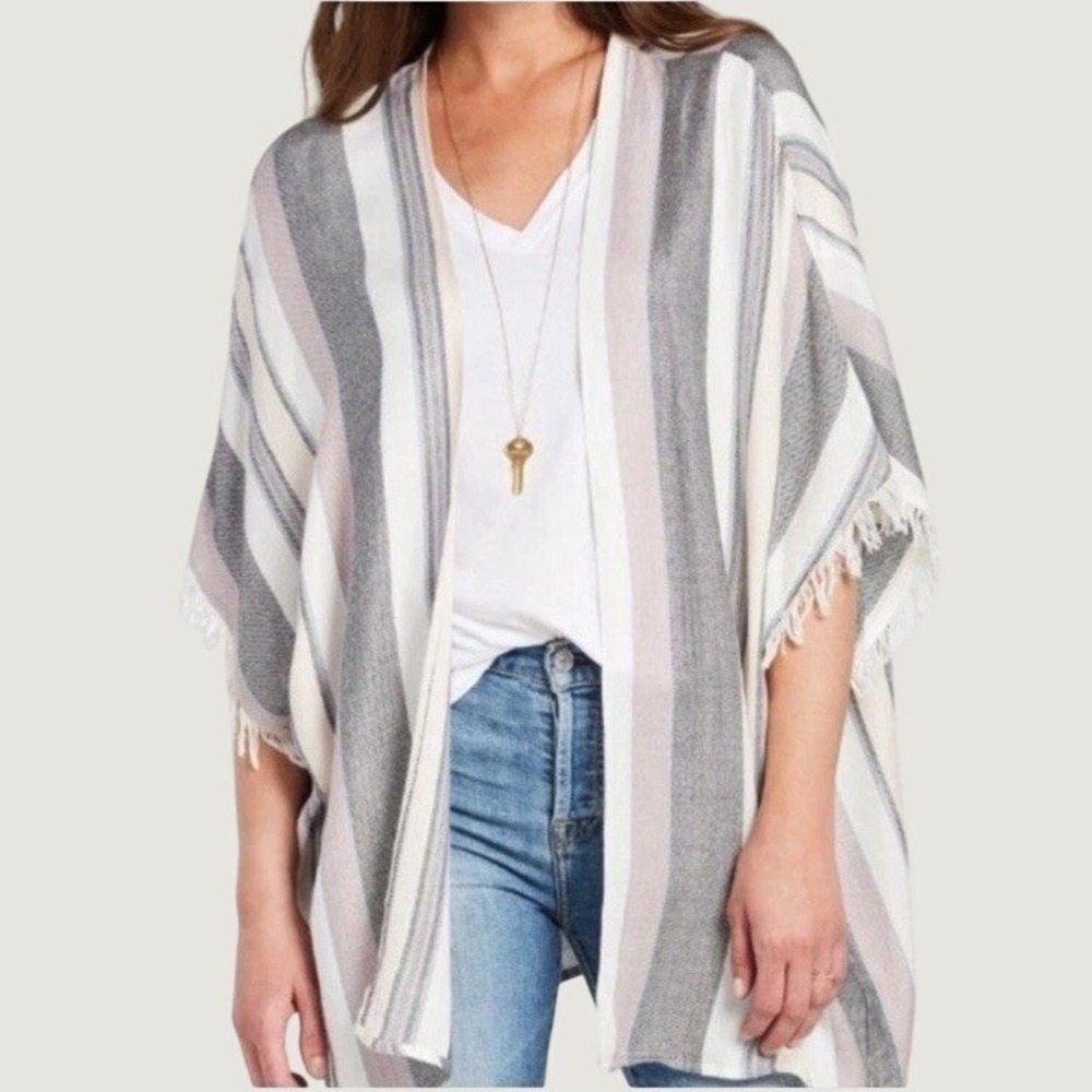 Sunday‎ in Brooklyn Kimono Womens Size XS/S Cover Up Fringe Open Boho Cardigan